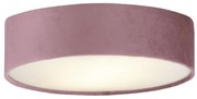 Plafoniera moderna cu abajur din catifea roz Drum 2L, 38cm