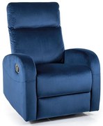 Scaun rabatabil Olimp Velvet, albastru