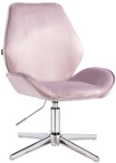 HR350CROSS Scaun Mov din Catifea Bază Cromata