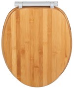 WENKO 25224100 - Capac WC BAMBOUSA, 34,5 x 40,5 cm, maro/argintiu