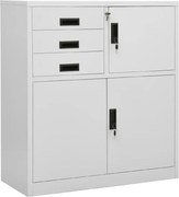 vidaXL Dulap de birou, gri deschis, 90x40x102 cm, oțel