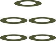 vidaXL potrivit pentru inele de copac plat 5 pcs Olivengrønn Ø40 / 70 cm