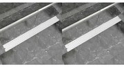 vidaXL Rigolă duș liniară, 2 buc., 1030x140 mm, oțel inoxidabil, bule