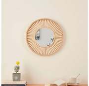 Eglo 425037 - Oglindă de perete MITSUKE, diametru 40 cm, bambus