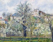 Reproducere The Vegetable Garden with Trees in Blossom, Spring, Pontoise, Camille Pissarro