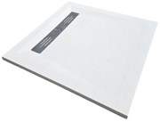 Cadita Dus Patrata HouseXL StoneCore Premium, 90x90 cm, Compozit Granit, cu Rigola Metalica Inclusa (Culoare: Negru)