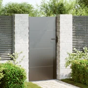 vidaXL Poartă de grădină Negru 105 x 175 cm Oțel vopsit în pulbere