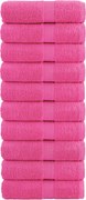 vidaXL Prosoape oaspeți premium SOLUND 10 buc. roz 30x50 cm 600 gsm
