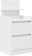 vidaXL Noptiera cu 2 sertare alb 38x34x80 cm