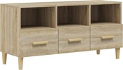 vidaXL Comodă TV, stejar sonoma, 102x36x50 cm, lemn compozit