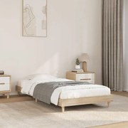 vidaXL Cadru pat fără saltea, stejar sonoma 75x190 cm lemn prelucrat