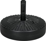 Outsunny Suport Rotund 29kg, 51cm Diametru, pentru Umbrelă Soare, Efect Ratan, Bază Rezistentă din Plastic | Aosom Romania