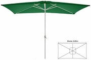 Umbrelă dreptunghiular 2x3 m - verde