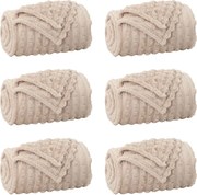 vidaXL Pături de aruncat 6 pcs Bej 150 x 130 cm Molton