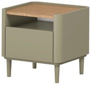 Noptieră Elivo 50 cm cu sertar pe picioare - eucalipt / stejar baltic dune