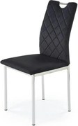 Scaun K578, negru - HLR 66/argintiu, stofa catifelata/otel, 43x53x93 c
