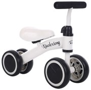 Mini bicicleta cu 4 roti fara pedale, 12 - 36 luni, Alb, Tricicleta