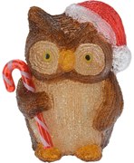 Decorațiune LED de Crăciun Bufniță Candy, 24 cm