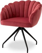 Scaun pivotant design elegant LUX Luzern, Savona faded red