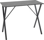 HOMCOM Masă de Bar Rectangulară pentru 4, Blat Efect de Marmură, Design Modern, 120x60x102 cm, Negru | Aosom Romania
