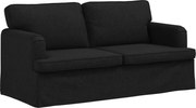 vidaXL Canapea Negru 142 x 80 x 85 cm țesătură