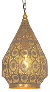 Lampă suspendată orientală aurie 26 cm - Mowgli