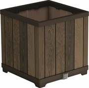 Ghiveci Keter Deco Square 45,5 x 45,5 x 45,5 cm, maro