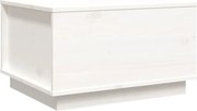 vidaXL Măsuță de cafea, alb, 60x50x35 cm, lemn masiv de pin