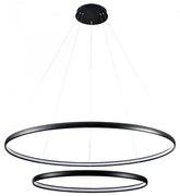 Lustra LED design modern circular CARLO negru mat