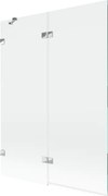 Mexen Lunar paravan cadă 2-panouri, stânga 130 x 150 cm, transparent, crom - 897-130-100-01-00-L