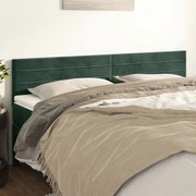 vidaXL Tăblii de pat, 2 buc, verde închis, 80x5x78/88 cm, catifea