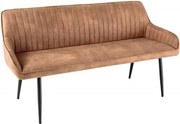Bancheta tapitata design modern Turin 160cm, microfibra maro