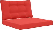 vidaXL Perna pentru canapea de exterior 2 pcs Roșu Poliester