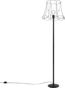 Lampă de podea neagră cu abajur cadru Granny negru 45 cm - Simplo