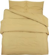 vidaXL Set cu husă de pilotă, gri taupe, 140x200 cm, microfibră