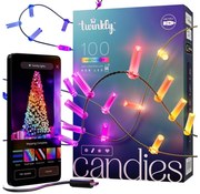 Instalație LED RGB dimabilă de Crăciun 100xLED 8 m USB Wi-Fi Twinkly TWKC100RGB-G