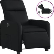 vidaXL Fotoliu rabatabil electric, negru, piele ecologică