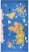 Covor pentru copii albastru lavabil 160x230 cm Animal Atlas – Vitaus