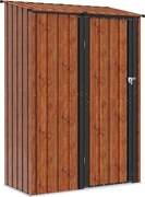 vidaXL Magazii pentru grădină Maro 140,5 x 74 x 200 cm Metal