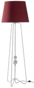 Lampadar, lampa de podea, abajur rosu, Satin 5367