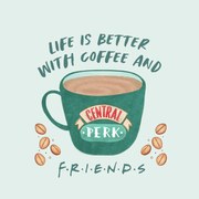 Poster de artă Friends - Life is better with coffee