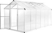 vidaXL Seră, 13,41 m³, 362x190x195 cm, aluminiu