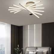 Lustra LED F2815/6 WT – 144W, Finisaj Alb, cu Telecomandă