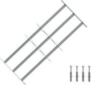 vidaXL Grilaj de siguranță pentru ferestre cu 3 bare transversale 700-1050 mm