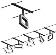 SET 5x lustră pe cablu Paulmann 94485 LED/4,8W FRAME 230V negru