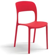 Set 4 scaune ROSINNA -POLIPROPILENA- HORECA - ROSU - 4 BUCATI