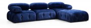 Canapea Tapitata Tip Coltar Bubble Velvet Blue L1-O1-1R-PUF 288 X 190 X 95