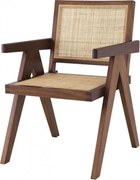 Scaun cu brate design vintage Aristide, maro