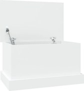vidaXL Cutie de depozitare albă 50x30x28 cm, lemn stratificat