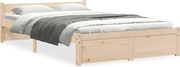 vidaXL Cadru de pat mic dublu, 120x190 cm, lemn masiv